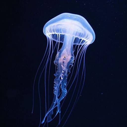Ethereal Jellyfish in Starlit Void