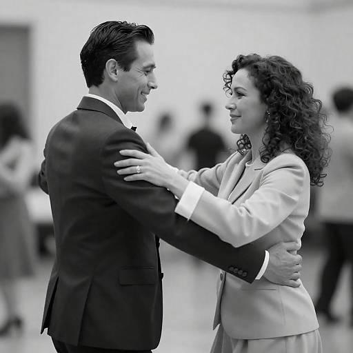 Elegant Black-and-White Dance Photograph