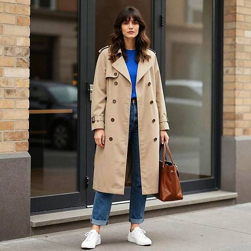 Stylish Urban Woman in Trench Coat