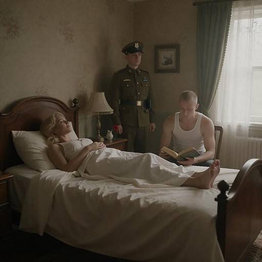 Intimate Vintage Bedroom Scene Photography