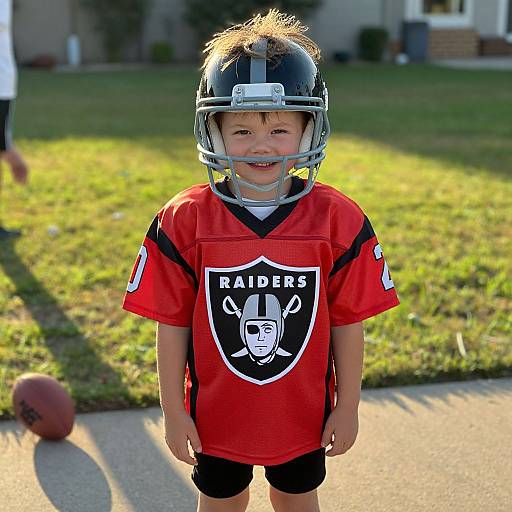 Candid Shot of Child in Raiders Costume