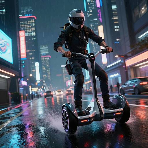 Pasdar's Neon Hover Bike Chase