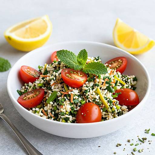 Fresh Tabbouleh Salad Presentation