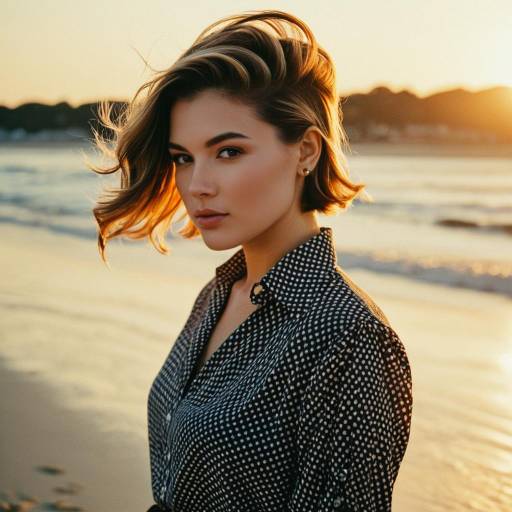 Stylish Side Swept Fade at Sunset