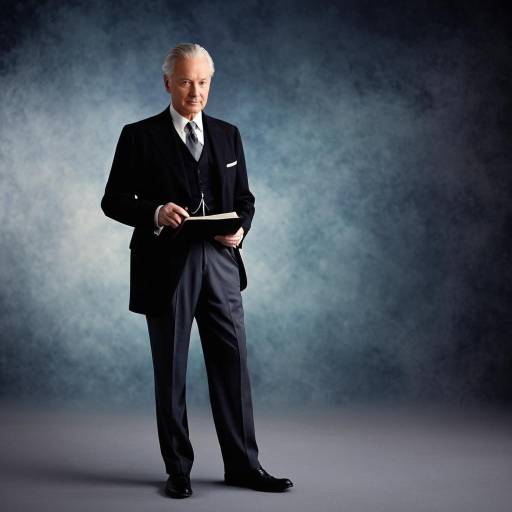 Refined Elderly Gentleman in Dark Suit