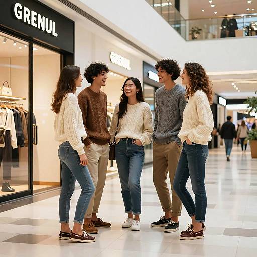 Preppy Friends at Modern Mall