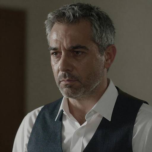 Intense Portrait of a Thoughtful Man