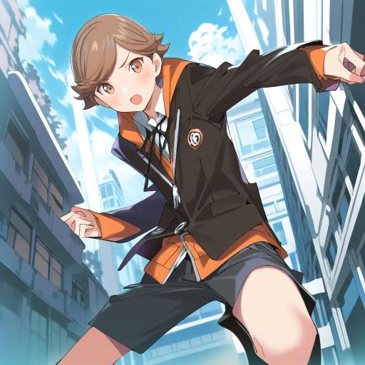 Illustration of Amada ken, persona in the style of Popqn