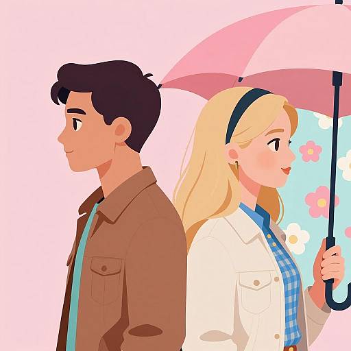 Profile Illustration of Two People