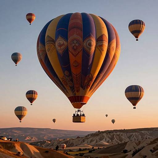Steampunk Hot Air Balloon in Flight