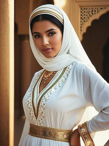 Photorealistic Woman in Arabian Dress