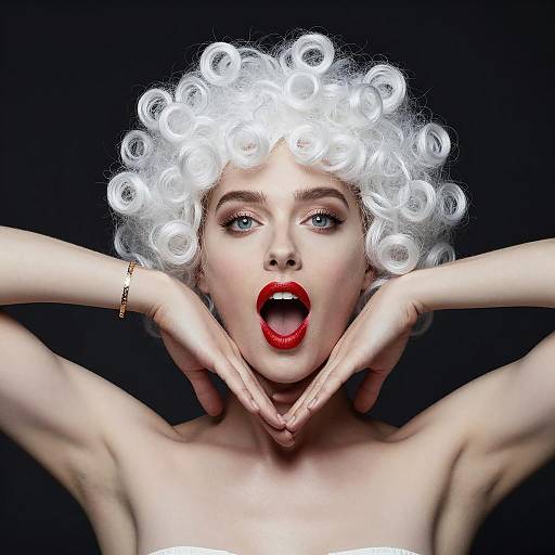 Dramatic Close-Up Portrait of a Woman