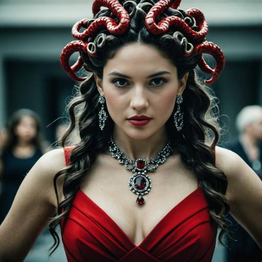 Elegant Woman Medusa Costume Portrait