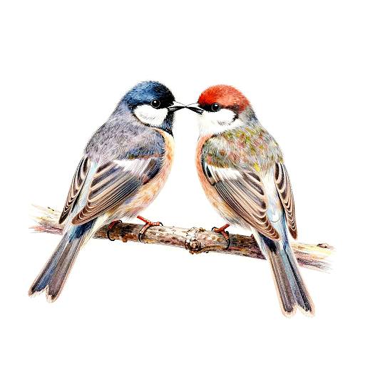 Colored Pencil Yaoi Bird Couple