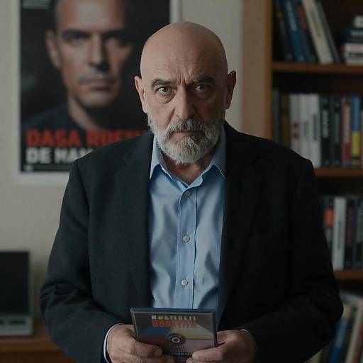 Intense Portrait of a DVD Enthusiast