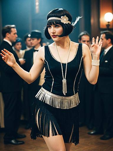 Photorealistic Flapper Dance Portrait