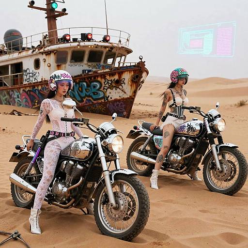 Cyberpunk Motorbike Gang Fashion Shoot