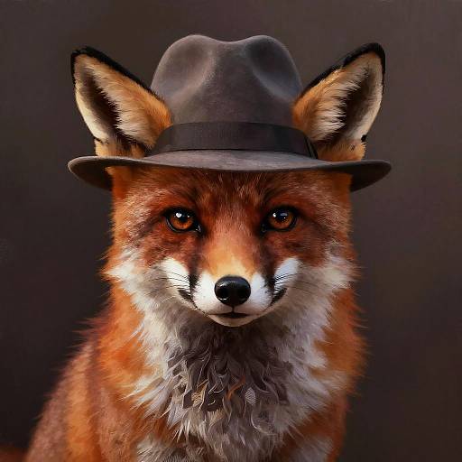 Fox Detective Wearing Fedora