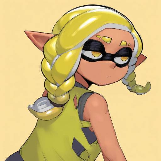Illustration of Agent 3 (splatoon 3), splatoon (series) in the style of Krekkov