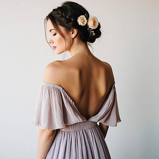 Serene Bohemian Beauty in Soft Blush