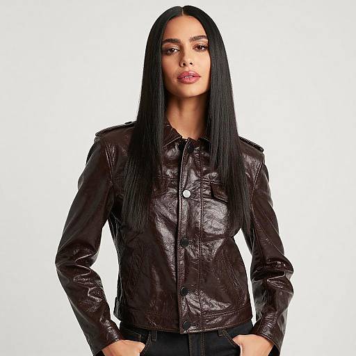 Portrait of Woman in Leather Jacket