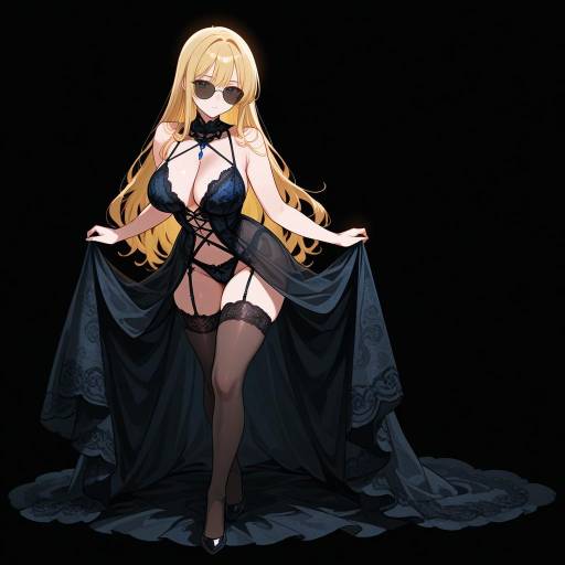 Enigmatic Muse with Golden Tresses Enigmatic Muse with Golden Tresses