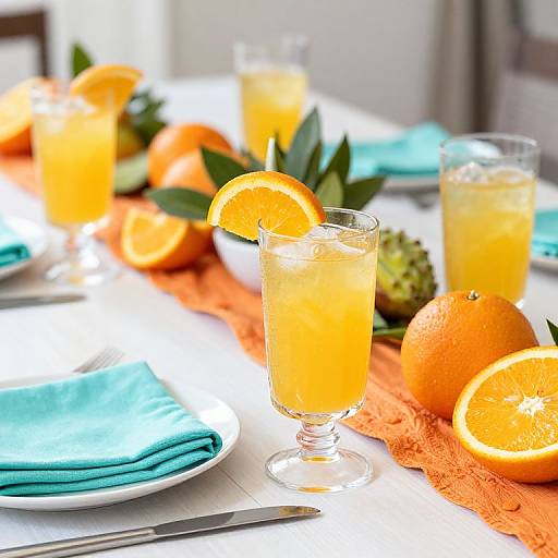 Vibrant Orange Turquoise Holiday Brunch