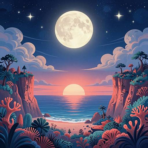 Psychedelic Cosmic Spirit Landscape