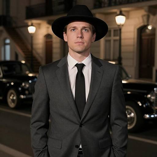 Mysterious Man on a Nightly Street