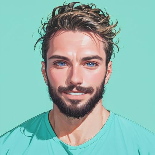 Energetic Portrait of a Caucasian Man Energetic Portrait of a Caucasian Man