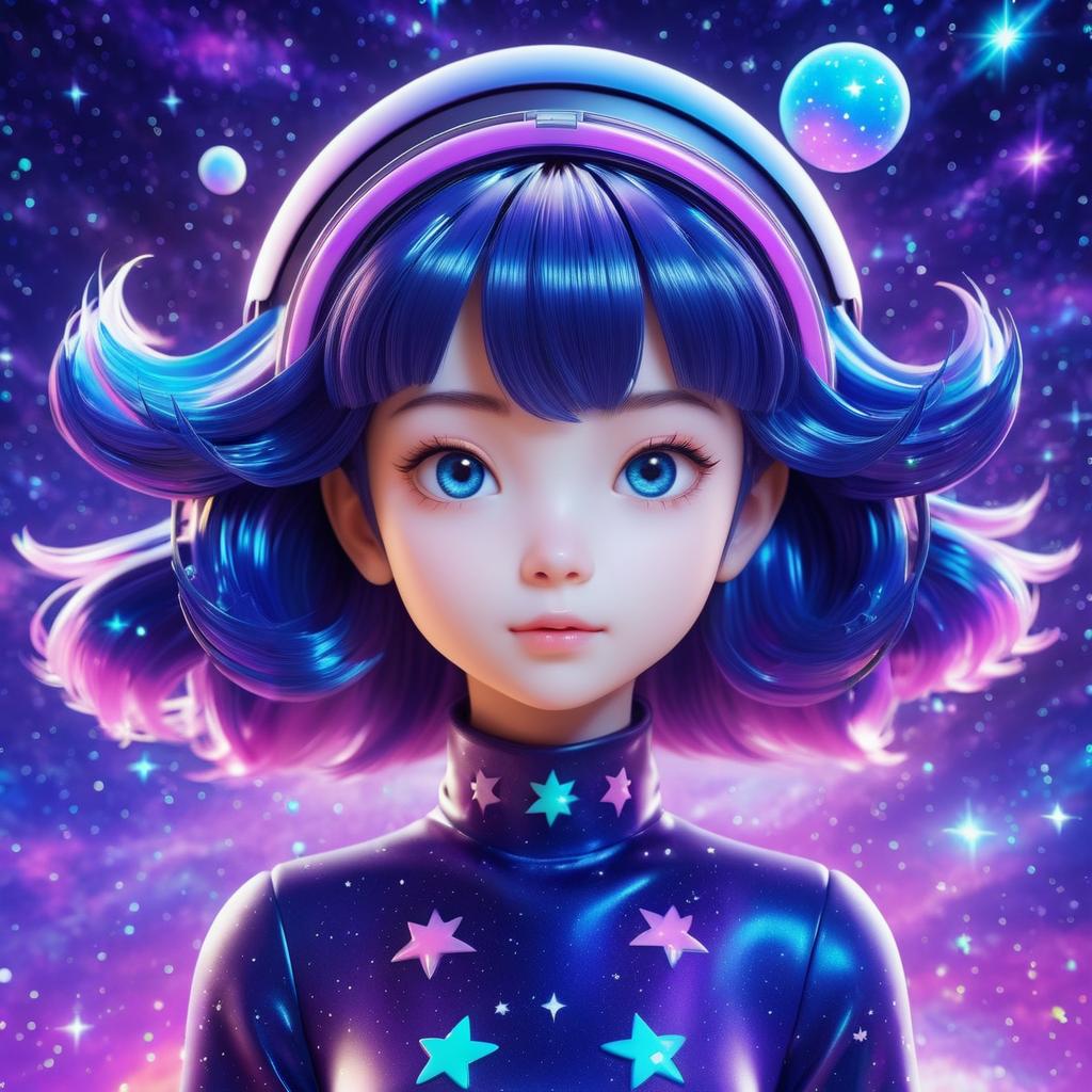 Cute Alien Girl Manga Cover Art