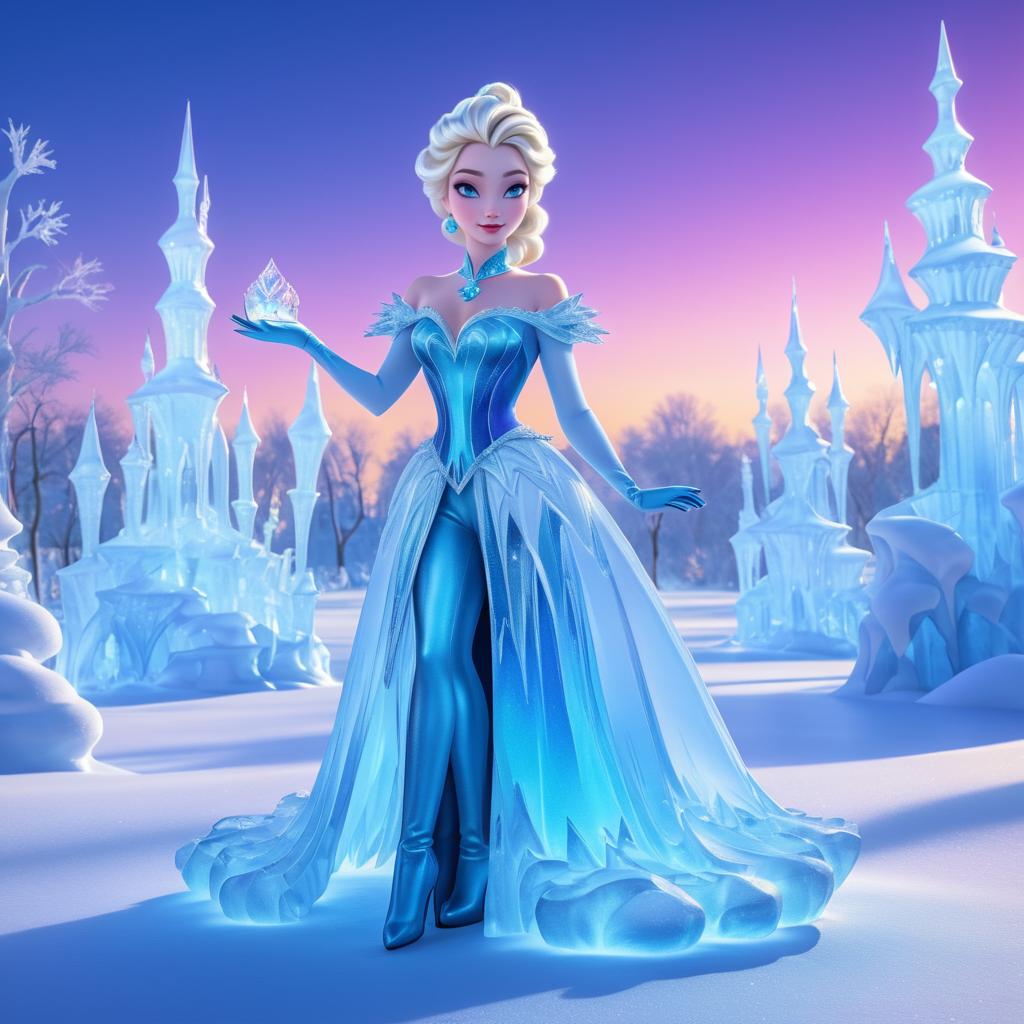 Elsa in a Spooky Winter Wonderland