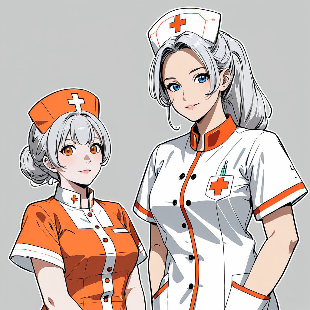 Cheerful Nurse with Avant-Garde Style