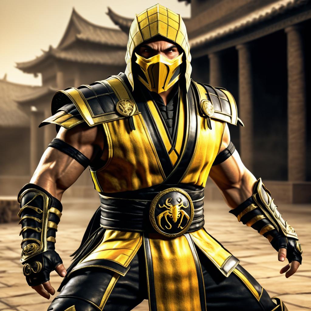 Photorealistic Scorpion from Mortal Kombat