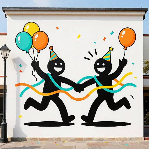 Joyful Pop-Art Party Scene