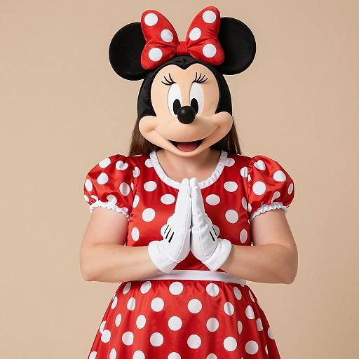 Woman in Plus Size Minnie Mouse Costume