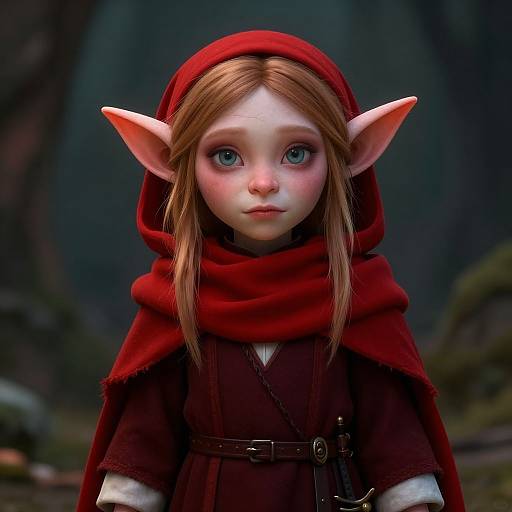 Mystical Goblin Cleric in Red Scarf