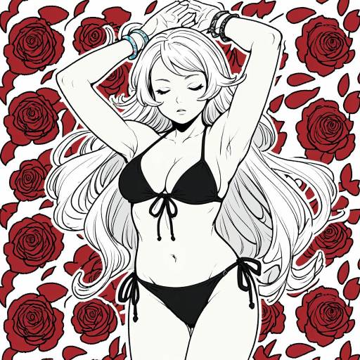 Swimsuit Sketch of Bravely Default II Girl