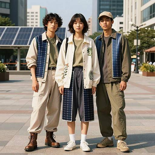 Solarpunk Urban Nomad Multifunctional Attire