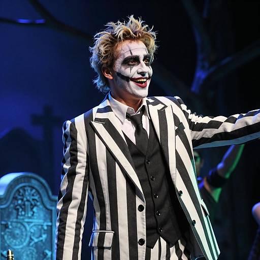 Mysterious Performer in Glowing Graveyard