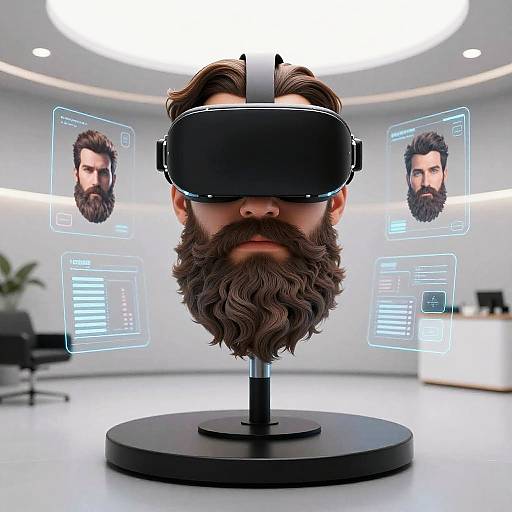 Futuristic VR Beard Customization Studio