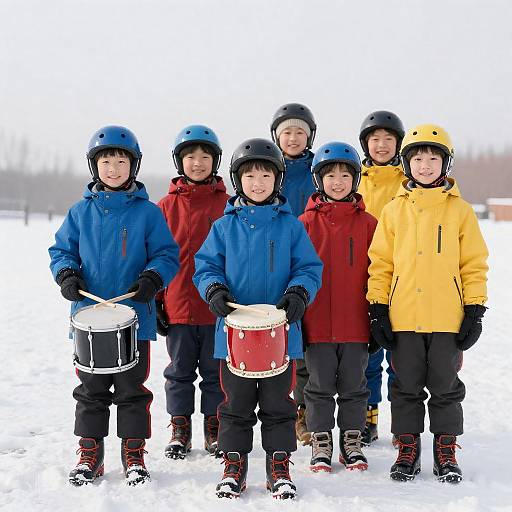 Joyful Winter Adventure: Kids in Snow
