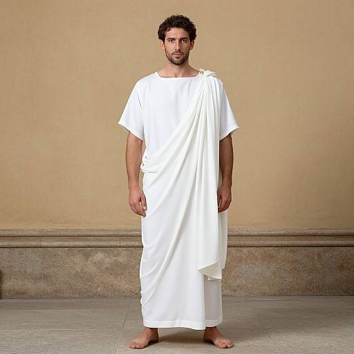 Man in White Roman Toga
