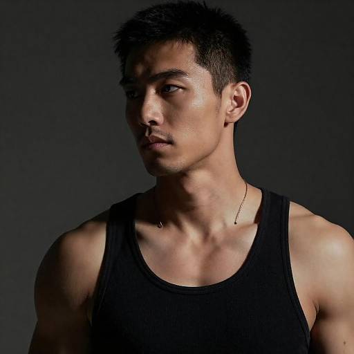 Dramatic Portrait of Muscular Man