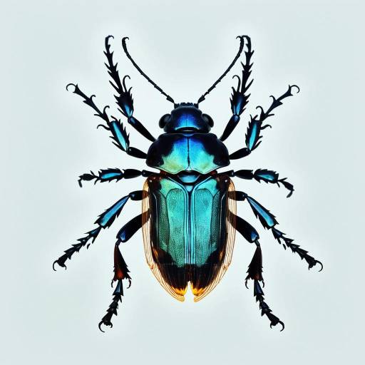 X-Ray Style Transparent Beetle Artwork