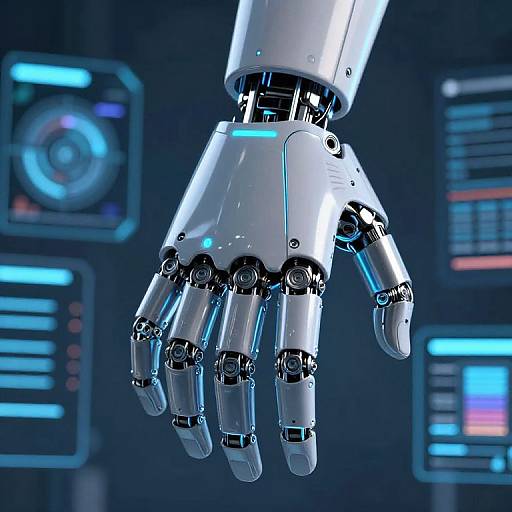 Futuristic Prosthetic Hand with LEDs