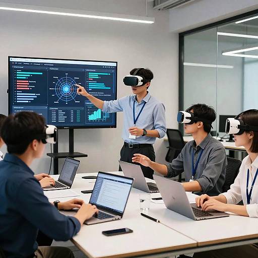 High-Tech Collaborative Brainstorming Session