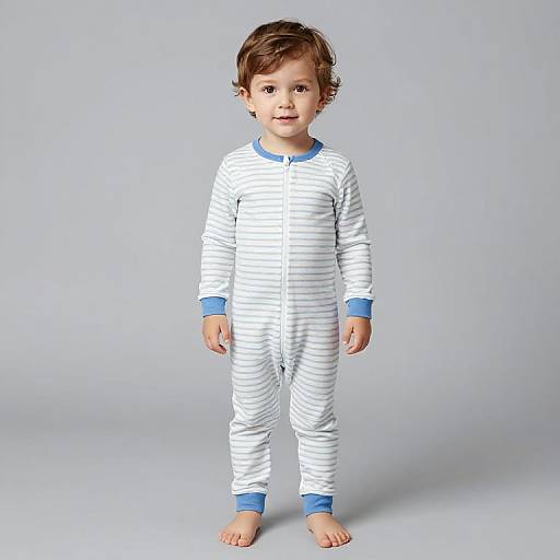 Toddler Boy in Pajamas Portrait