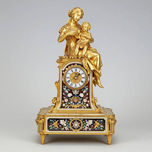 Louis XVI Ormolu Pietra Dura Clock