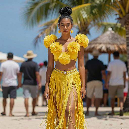 Vibrant Tamatoa Costume in Tropical Setting